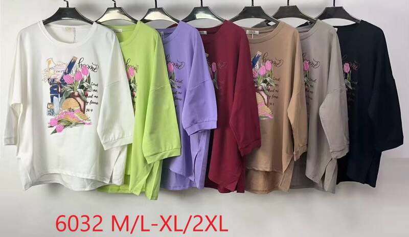 Bluzki damskie Roz M/L-XL-2XL, Mix Kolor Paczka 12 szt